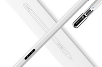 HOU 아이패드 호환 펜슬 애플 펜슬 기능키 지원 터치펜, 1개, 화이트