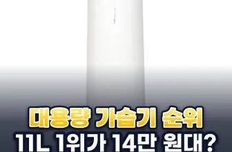 대용량 가습기 추천 순위 TOP5: 넓은 거실과 사무실용 기준 (2026년)