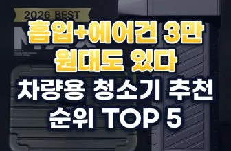 차량용 청소기 추천 순위 TOP 5: 강력한 흡입력과 에어건 겸용 비교